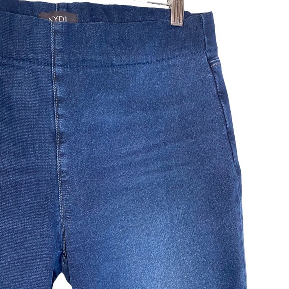NYDJ Alina Pull On Ankle Blue Jeans Denim Slimming Panel High Rise Straight 10 - Picture 9 of 16
